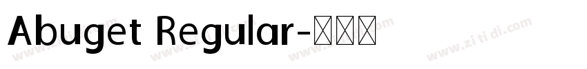 Abuget Regular字体转换